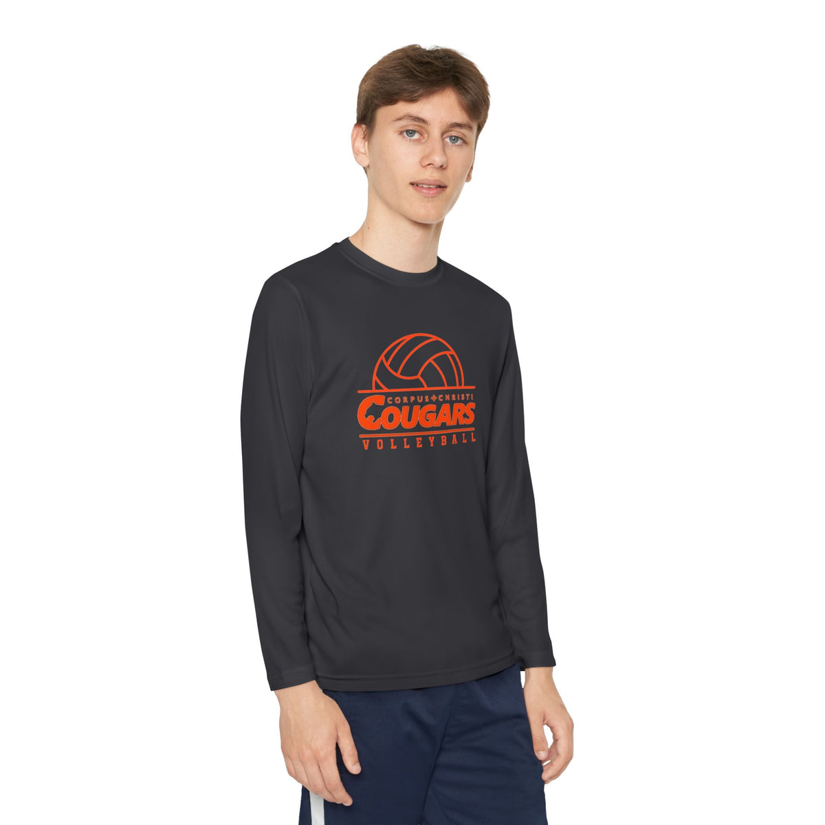 Cougars Volleyball Youth Long Sleeve Tee