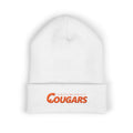 Classic Cuffed Beanie with Embroidered Cougars Design