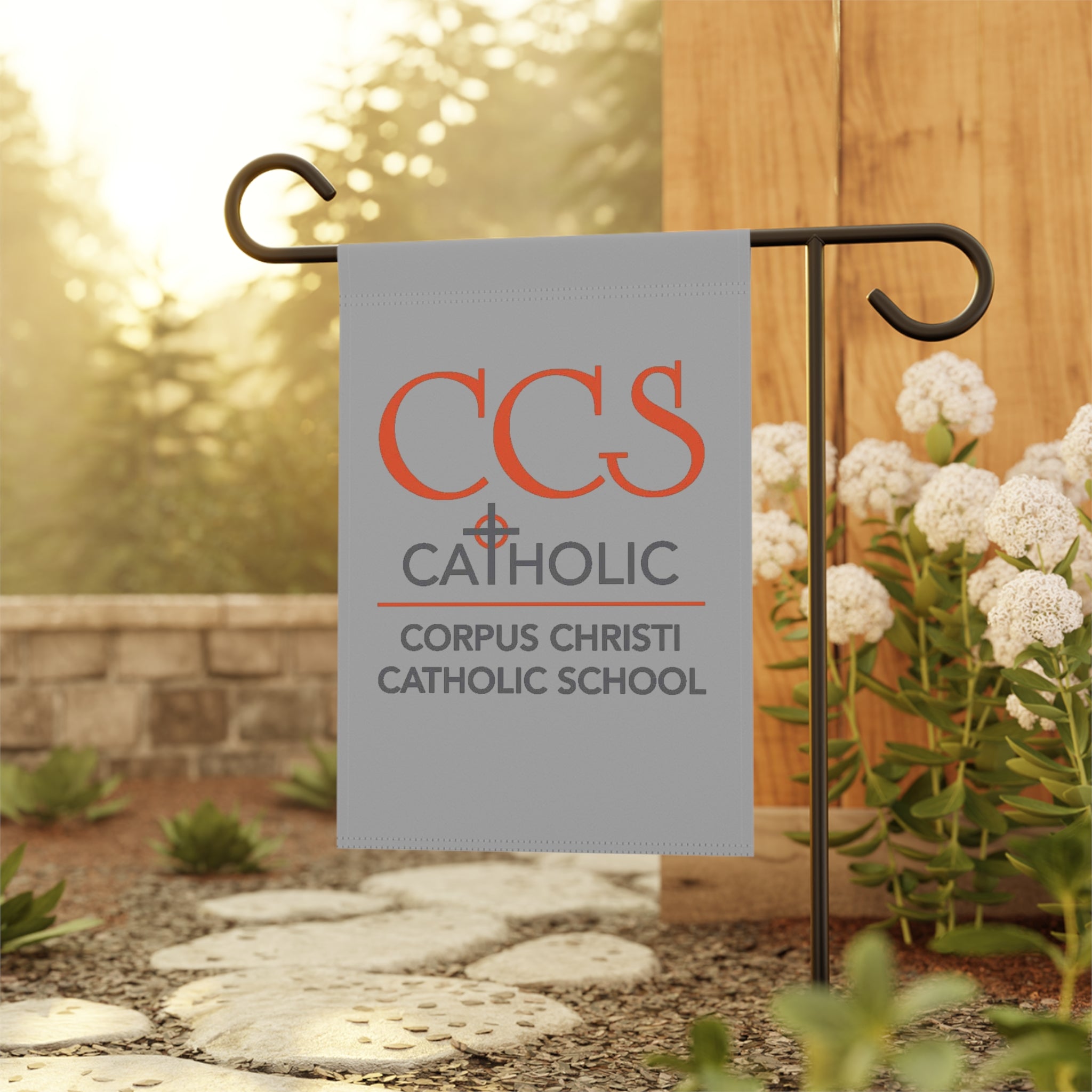 Corpus Christi Catholic School Garden Flag — CCS Logo House Banner