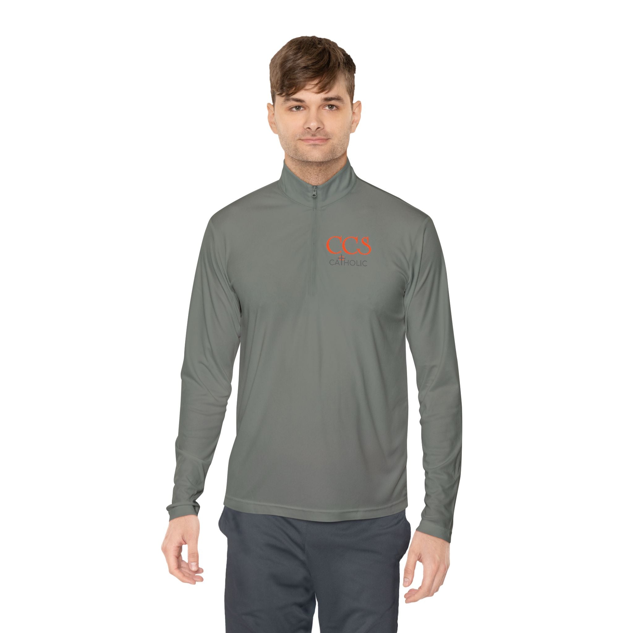 CCS Catholic Quarter-Zip Pullover — CCS Logo Lightweight Pullover