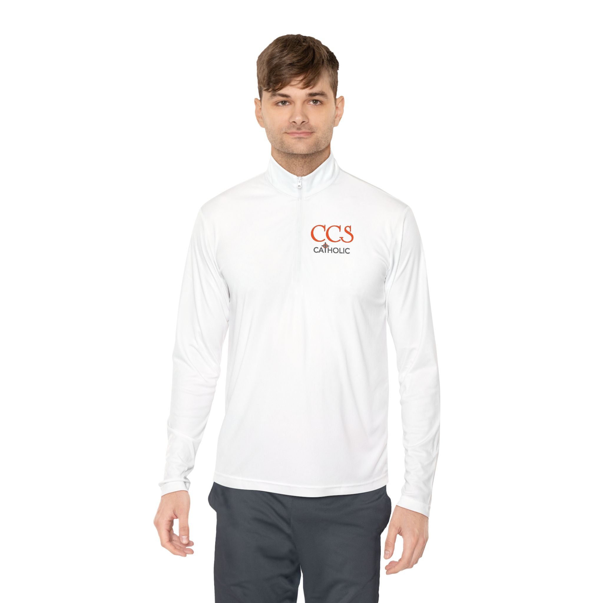 CCS Catholic Quarter-Zip Pullover — CCS Logo Lightweight Pullover
