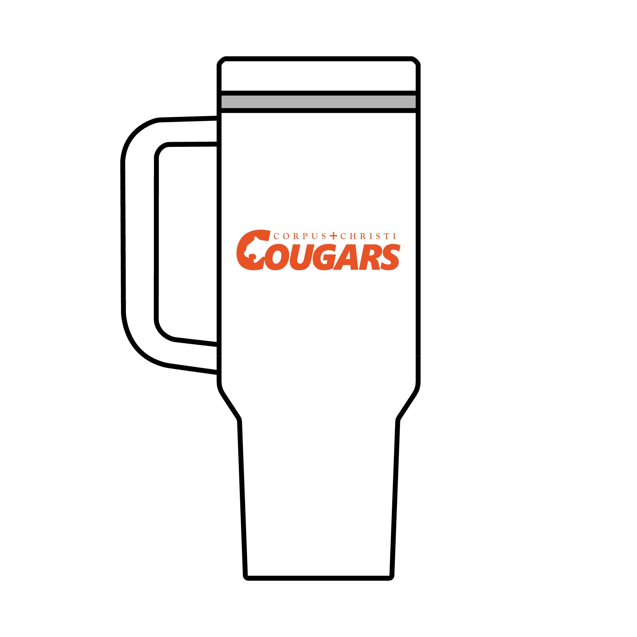 Cougars Maxi Cup, 40oz Insulated Travel Mug