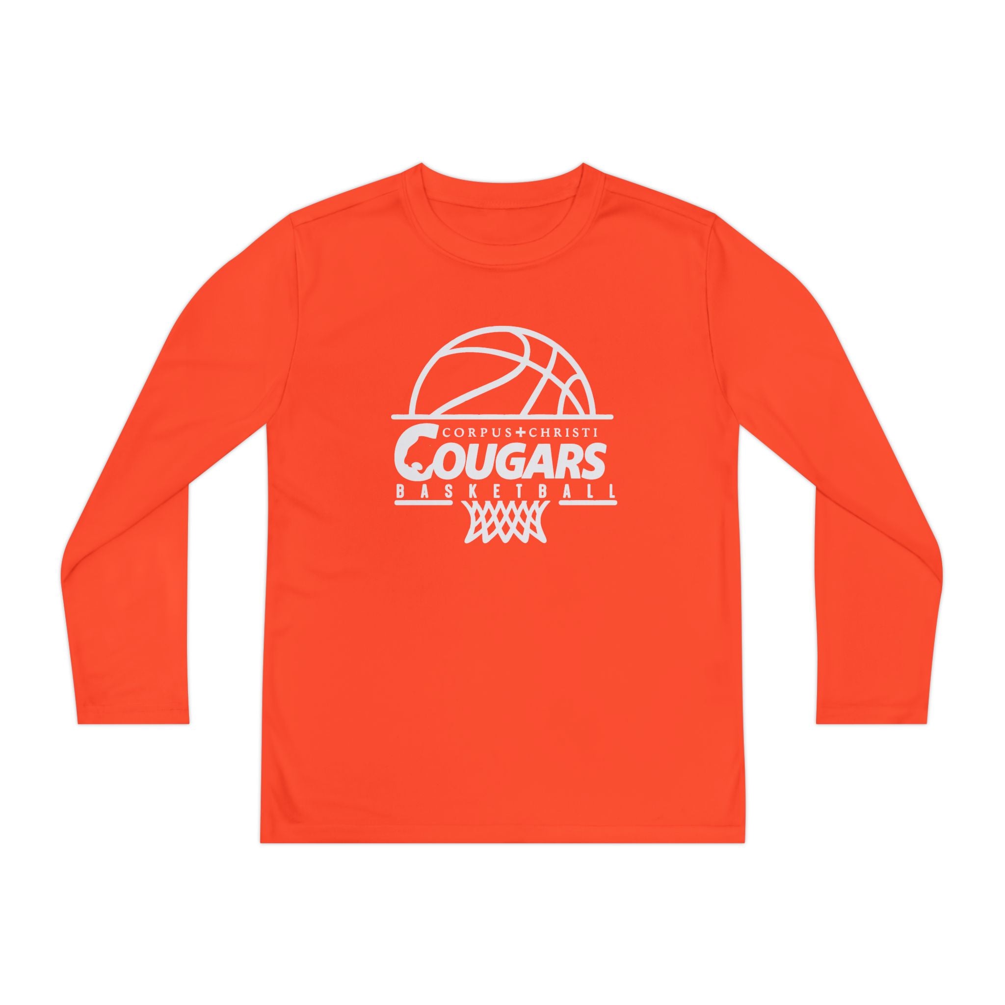 Cougars Basketball Youth Long Sleeve Shoot Around Tee