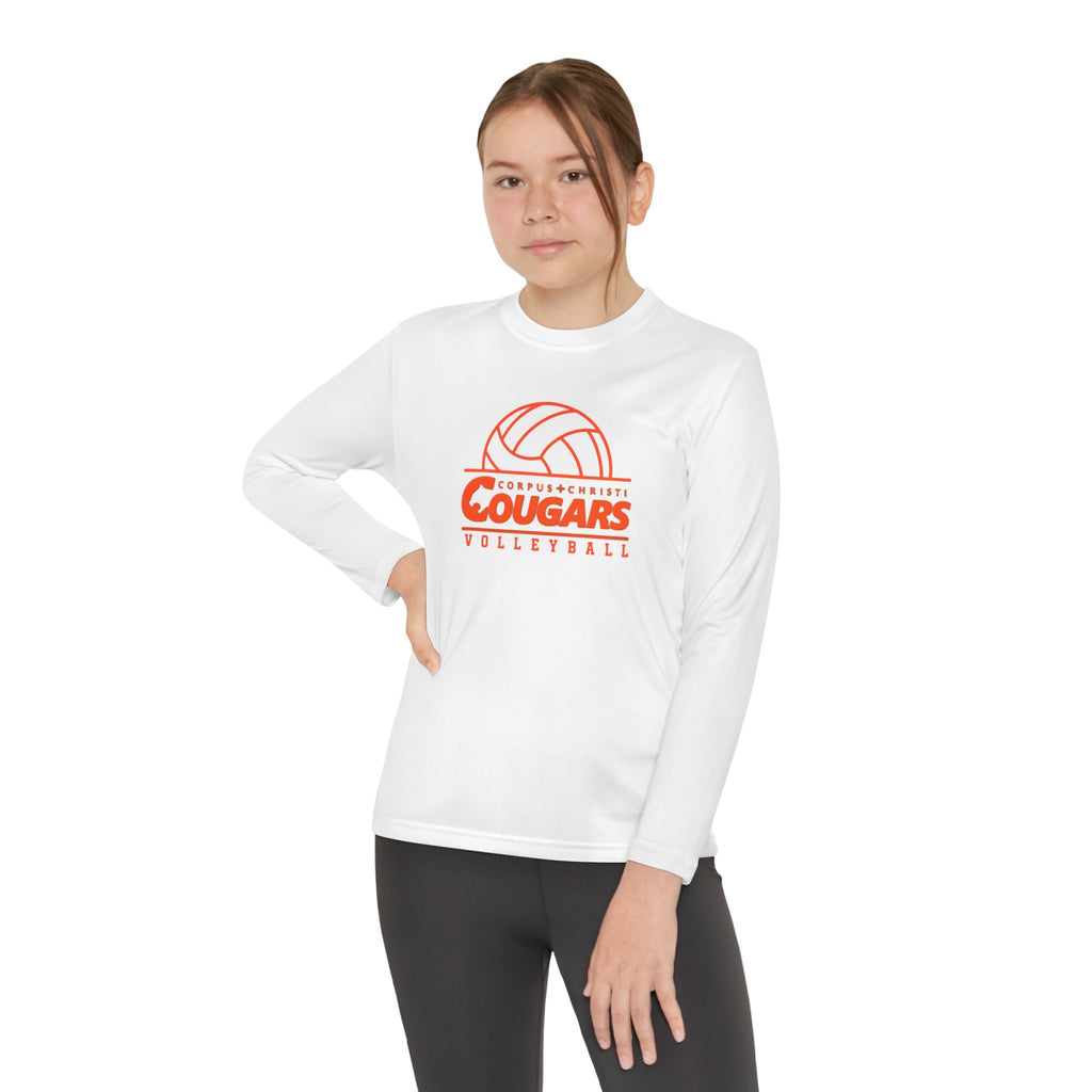 Cougars Volleyball Youth Long Sleeve Tee
