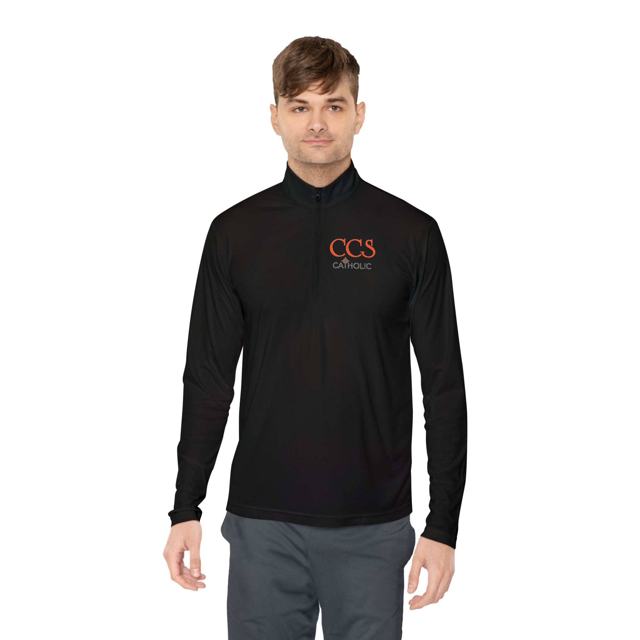 CCS Catholic Quarter-Zip Pullover — CCS Logo Lightweight Pullover