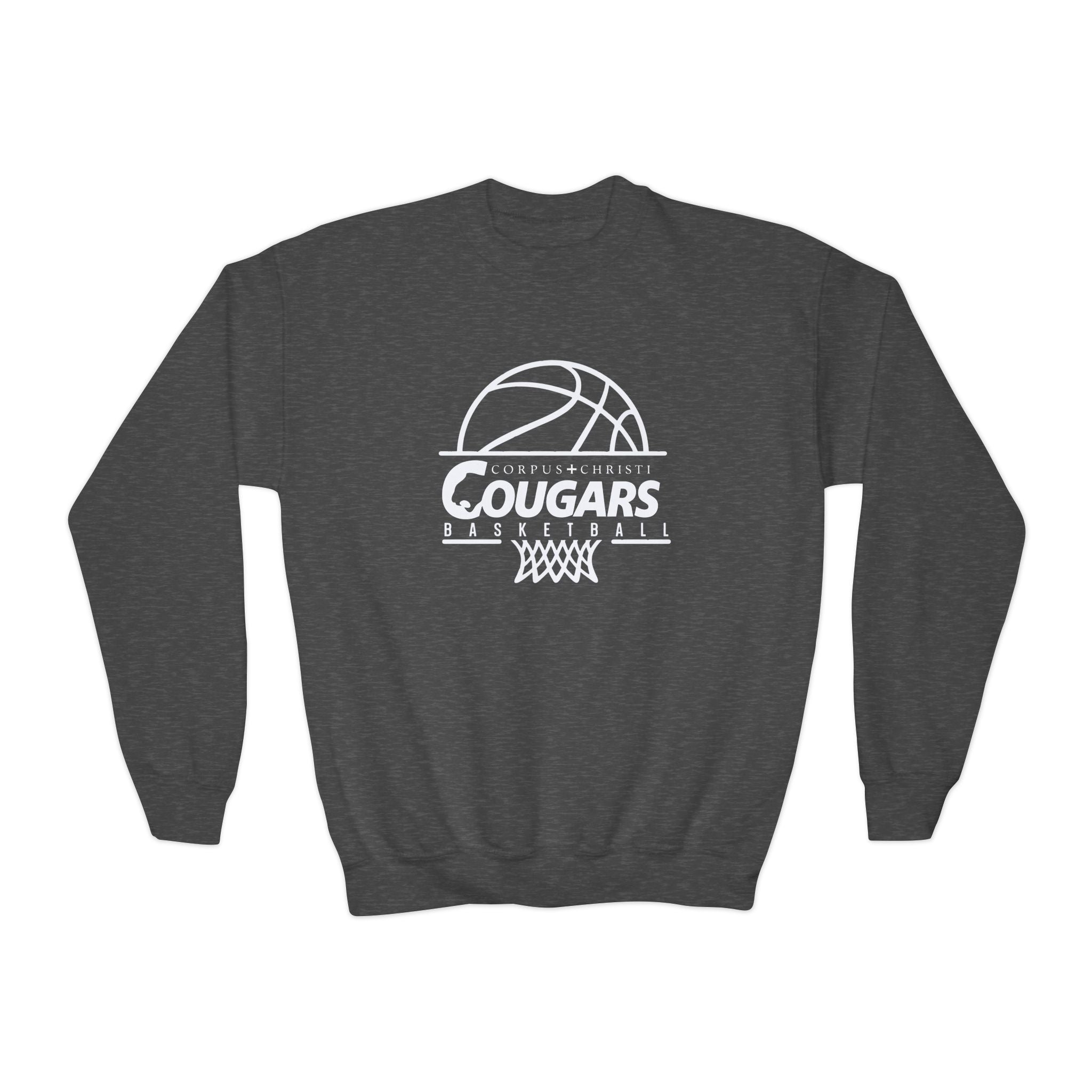 Cougars Basketball Youth Crewneck Sweatshirt
