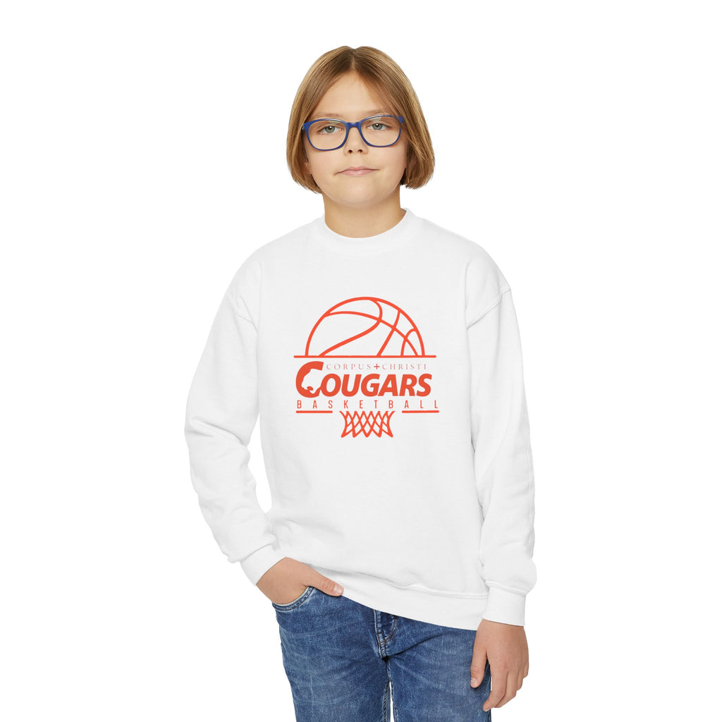 Cougars Basketball Youth Crewneck Sweatshirt