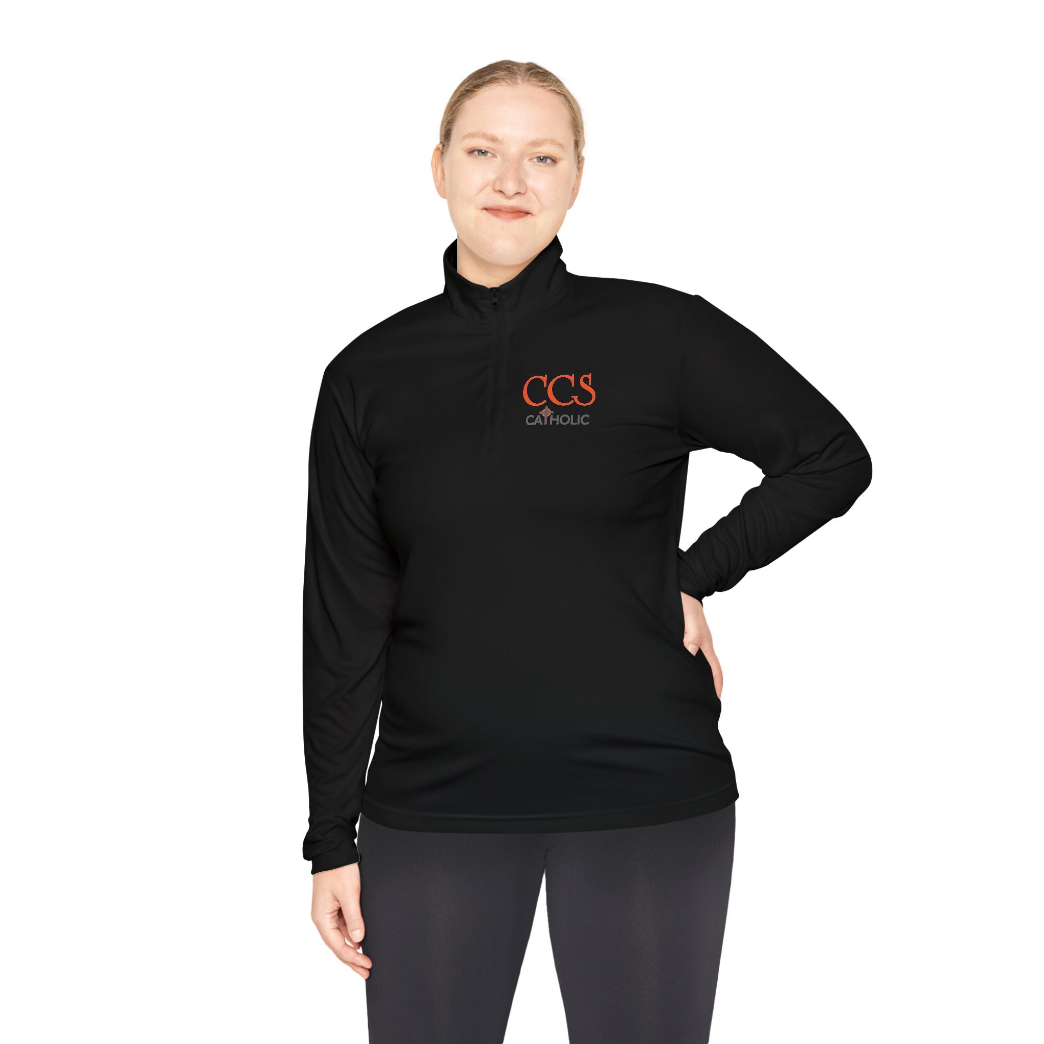 CCS Catholic Quarter-Zip Pullover — CCS Logo Lightweight Pullover